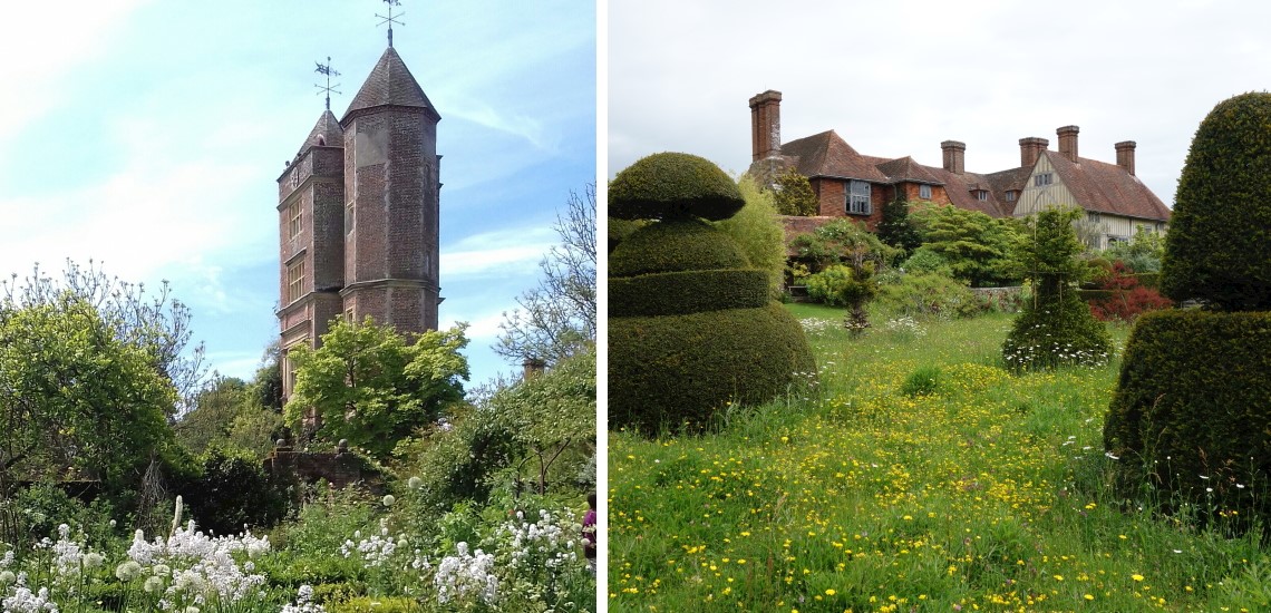 Trädgårdarna Sissinghurst Castle Garden och Great Dixter